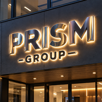 Enseigne LED rétroéclairée extérieure personnalisée, lettres métalliques 3D Halo Lit, acier inoxydable, signalétique de logo pour commerce