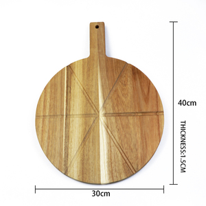 <span class=keywords><strong>Planche</strong></span> à découper <span class=keywords><strong>ronde</strong></span> en <span class=keywords><strong>bois</strong></span> d'acacia 40x30 <span class=keywords><strong>cm</strong></span> avec poignée et plateau de service en <span class=keywords><strong>bois</strong></span> - Product Image 2