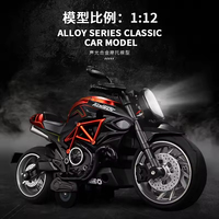 PANDAS-Modèle de moto en alliage 1:8, jouet de vélo de course en métal moulé sous pression avec simulation de route et décoration de véhicule en plastique