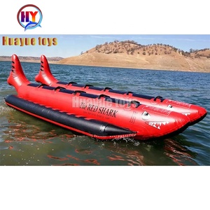 <span class=keywords><strong>Juego</strong></span> de deportes acuáticos, bote inflable de tiburón, dos tubos, pez volador, tiburón, novedad - Product Image 1