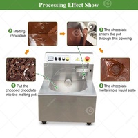 Mini machine manuelle à roue de 8 kg pour la fabrication, le trempage, le tempérage et l'enrobage de barres de chocolat, avec moules de fusion