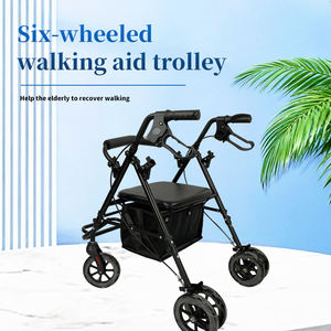 Nouveau modèle 2025 de déambulateur léger à six roues pour personnes âgées, déambulateur d'extérieur - Product Image 2