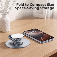 Support de téléphone portable magnétique portable pour bureau 360° °   Support de téléphone rotatif réglable en hauteur, support de tablette pour la maison et le bureau