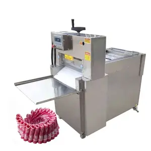 High efficiency frozen pork belly meat slicer bacon cutter mutton hot pot beef roll cutting machine sausage cutting machine