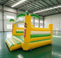 Château gonflable tropical en forme de palmier, en PVC, capacité 10 personnes, garantie 3 ans, mini château gonflable pour enfants pour la maison