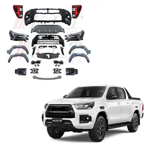 Kits de carrocería KLT para Toyota Hilux Revo Rocco 2016-2019, actualización a Toyota hilux GR kit deportivo 2021