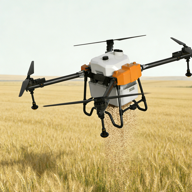 Yetnorson 4-Rotor Electric Agriculture Drone with Seed Spreader & Spraying System 6-12m Spraying Width 30000mAh Battery