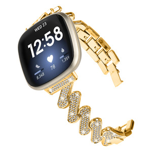 <span class=keywords><strong>Bracelet</strong></span> de chaîne en diamant de luxe de haute qualité à la mode <span class=keywords><strong>Fitbit</strong></span> Versa 3 4 <span class=keywords><strong>Sense</strong></span> <span class=keywords><strong>Sense</strong></span> 2 remplacement du <span class=keywords><strong>bracelet</strong></span> de montre intelligente - Product Image 5