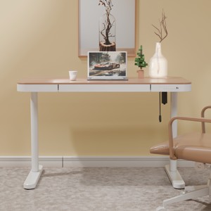 Rắn Gỗ điện nâng bàn Tempered Glass Ergonomic thép bền Tính năng tự động tối giản bàn văn phòng thông minh nghiên cứu bàn - Product Image 4