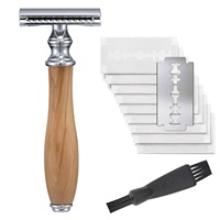 Rasoir de sécurité à double tranchant pour homme, manche en cuivre, lames de haute qualité, rasoir pour le visage/le corps/les aisselles