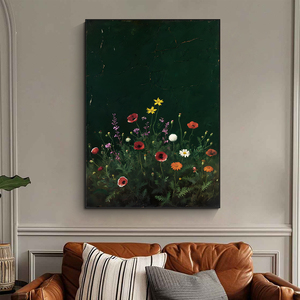 Hoa dại lĩnh vực đóng khung tường nghệ thuật cổ điển thực vật trang trí hoa hiện đại trang trại vải nghệ thuật lĩnh vực của hoa vải in - Product Image 3