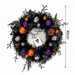 Guirnalda <span class=keywords><strong>de</strong></span> Enredadera <span class=keywords><strong>Artificial</strong></span> con Telaraña y Calavera Realista <span class=keywords><strong>para</strong></span> Decoración <span class=keywords><strong>de</strong></span> Puerta Principal en Halloween - Product Image 6