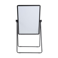 Pizarra blanca portátil con soporte en U, 70x100cm, altura ajustable, gira 360 grados, tabla abatible móvil para oficina