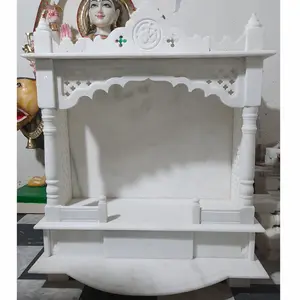 प्राकृतिक पत्थर फर्नीचर घर में रहने वाले कमरे संगमरमर पर नक्काशी संगमरमर की मूर्ति सफेद संगमरमर मंदिर