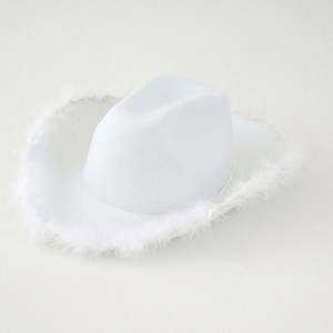 Sombrero de Vaquera Personalizado con Logotipo Impreso por Transferencia Térmica, Sombrero de Vaquera Rosa de Fieltro de Poliéster para Mujer, para Fiestas y Eventos - Product Image 6