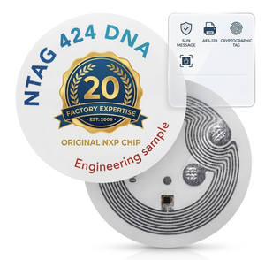 Étiquette NFC NTAG 424 DNA personnalisée, impression personnalisée, étiquette <span class=keywords><strong>de</strong></span> sécurité anti-contrefaçon pour produits haut <span class=keywords><strong>de</strong></span> gamme, usine avec 20 ans d'expérience - Product Image 1