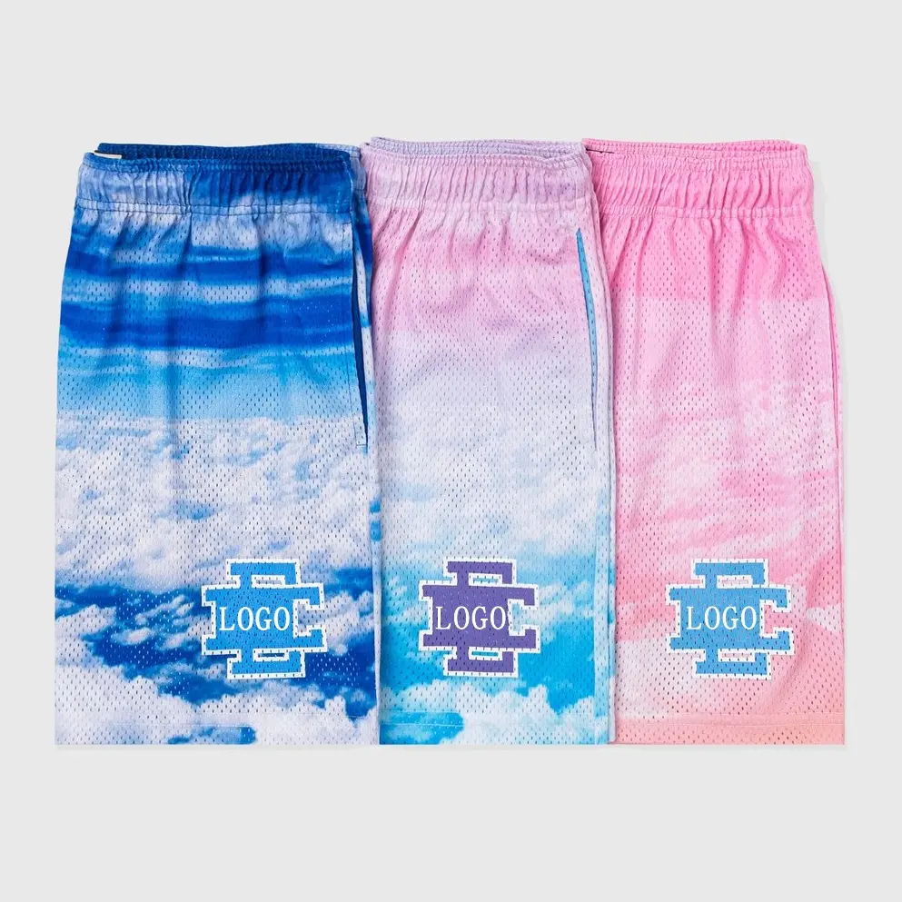 Pantaloncini da basket personalizzati in cotone poliestere di alta qualità con stampa digitale a rete pantaloncini da jogging estate Casual sudore EE pantaloncini da uomo di base