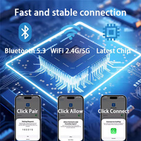 Adaptor CarPlay Nirkabel Android Auto, Upgrade dari Kabel ke Nirkabel, Plug and Play, Koneksi Cepat dan Stabil, Adaptor Mobil Mini Portabel