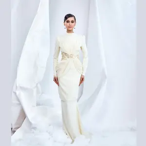 SIPO robes <span class=keywords><strong>de</strong></span> <span class=keywords><strong>mariée</strong></span> à manches longues 2022 <span class=keywords><strong>dentelle</strong></span> broderie luxe musulman <span class=keywords><strong>robe</strong></span> <span class=keywords><strong>de</strong></span> bal modeste <span class=keywords><strong>robe</strong></span> <span class=keywords><strong>de</strong></span> <span class=keywords><strong>mariée</strong></span> personnalisée malaisie Baju Kurung - Product Image 1