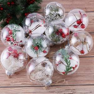 9 Pezzi Palline di Natale Infrangibili Decorazioni per Albero Ornamenti in PET Trasparente Riempibili Morbide Sfere di Plastica Appese - Product Image 4