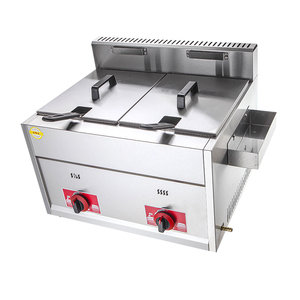 Friteuse à gaz double cuve en acier inoxydable pour frites et poulet, équipement de restauration - Offre Spéciale - Product Image 3