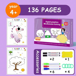 สมุดฝึกการควบคุมปากกาสำหรับเด็กอนุบาล แบบลบได้ ฝึกเขียน ฝึกสมาธิ แบบฝึกหัดพื้นฐานแสนสนุก - Product Image 4