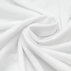 In Voorraad Stretch Gebreid Polyester Katoen Spandex 4-Way Stretch Blanco Grijs Poly Stof Voor Afdrukken