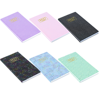 Agenda hebdomadaire A6 2027 en PU, avec étoiles scintillantes, calendrier en cuir de 12 mois, carnet de planification, agenda quotidien, bloc-notes, journal