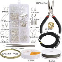 Perlengkapan Perhiasan Lapis Emas 18K, Klip, Gesper Lobster, Cincin Terbuka, Pengait Anting, Aksesoris Perhiasan DIY 10mm