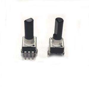 Nouveau potentiomètre rotatif à 41 clics PTV09A à 3 broches, à axe plat isolé et à clic central, et potentiomètre en carbone - Product Image 1