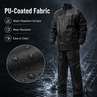 Ensemble uniforme de travail en fibre de polyester imperméable, coupe-vent et antibactérien à col montant, avec poignets ajustables et ourlet à cordon de serrage pour la logistique