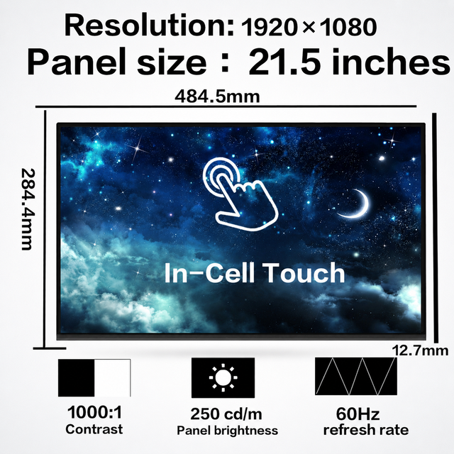 Brand New 21.5 Inch LM215WFA-SSA1 In-Cell Touch LCD Screen for All-in-One Monitor Clear Panel