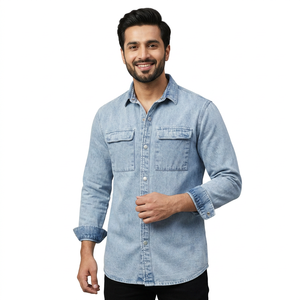 Men's <b>Denim</b> Jean <b>Jacket</b> Casual Outwear Spring Autumn <b>Denim</b> Button up Coat Oversize <b>Denim</b> <b>Jacket</b> for Man - Product Image 1