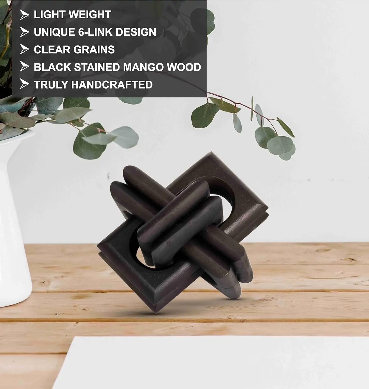Houten Knoop Decor Instaptafel Boho Plank Decor 6 Link Interlock Salontafel Decor Voor Woonkamer En Modern
