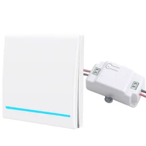 Interruptor de escena inalámbrico portátil Wifi RF433 Mhz, Panel de pared de 1/2/3 entradas, botón pulsador, batería, mando a distancia, juego de interruptor de luz