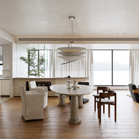 Conception d'intérieur de villa de luxe moderne, personnalisation complète de la maison, style minimaliste italien, solution clé en main