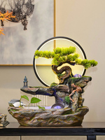 Ornements de Style chinois bureau cadeaux d'ouverture haut de gamme moulin à eau rocaille eau qui coule faire de l'argent roue à eau boule de paysage