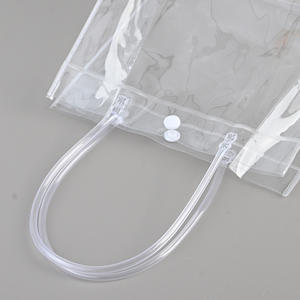 Bolsa de PVC Transparente Personalizada con Cierre y Estampado en Caliente, Bolsa de Regalo Promocional Reciclable con Asas para Supermercado y Exposiciones - Product Image 4