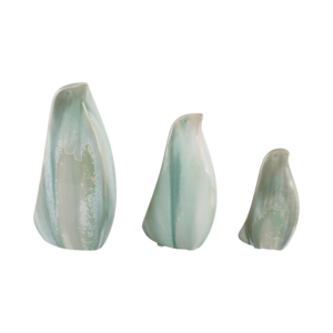 Set di tre sculture di uccelli in ceramica, statue decorative per la casa, l'ufficio, il soggiorno e come complemento per il tavolino da caffè. - Product Image 2