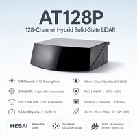 Capteur LiDAR hybride à semi-conducteurs Hesai AT128P 128CH pour automobile, 260m, 120°, 0,1°, 1,53M PPS, IP6K9K, pour conduite autonome et ADAS