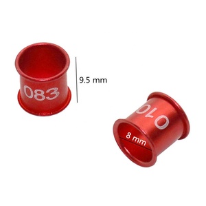 8mm Digital de aluminio anillo pájaro para loro paloma bandas de pierna suministros de capacitación Anillo de pie - Product Image 2