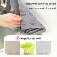 Nouveau tapis de protection anti-éclaboussures rectangulaire en silicone pour robinet avec ventouse haute performance, tampon de blocage d'eau à surface inclinée pour évier