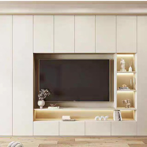Meubles <span class=keywords><strong>TV</strong></span> personnalisés pour salon, style minimaliste, meuble <span class=keywords><strong>TV</strong></span> en aluminium, meuble mural d'arrière-plan - Product Image 6