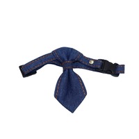 Collier en jean réglable avec nœud papillon pour animaux de compagnie, accessoires pour chiens et chats de petite et moyenne taille