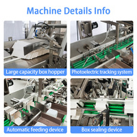 Máquina Automática de Encartonado de Toallas de Papel Accionada por Servomotor, Maquinaria de Plegado y Encolado de Cajas de Papel, Máquina Plegadora y Encoladora de Cajas de Cartón