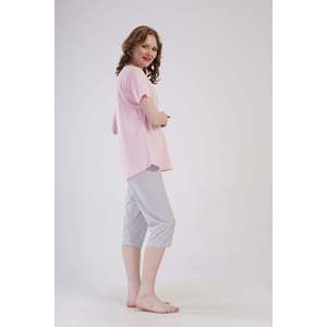 Combinaison de nuit ovale à manches courtes et col rond pour femme, taille XXL - Product Image 3