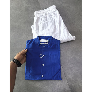 Camicie in <span class=keywords><strong>Lino</strong></span> per <span class=keywords><strong>Uomo</strong></span>, Casual e Comode, Tinta Unita - Product Image 5