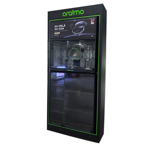 Tùy chỉnh OEM cửa hàng bán lẻ kim loại LED Light <span class=keywords><strong>Box</strong></span> xách tay 3C sản phẩm kỹ thuật số kệ trưng bày phong cách hiện đại có thể gập lại thiết kế - Product Image 2