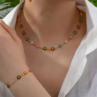 Boheemse Oceaan Stijl Clavicle Ketting, Kleurrijke Natuurlijke Steen & Schelp Decor Halsketting voor Vrouwen Groothandel