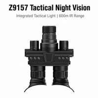 Jumelles de vision nocturne 4K avec lumière tactique, SOS et double écran rond de 1,4 pouce, portées sur la tête mains libres, prix de gros